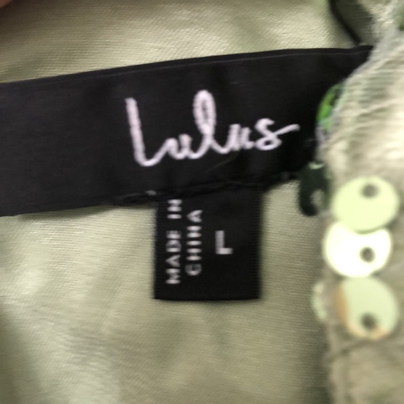 Lulu's Light Green Sequin Dress - Picture 3 of 13